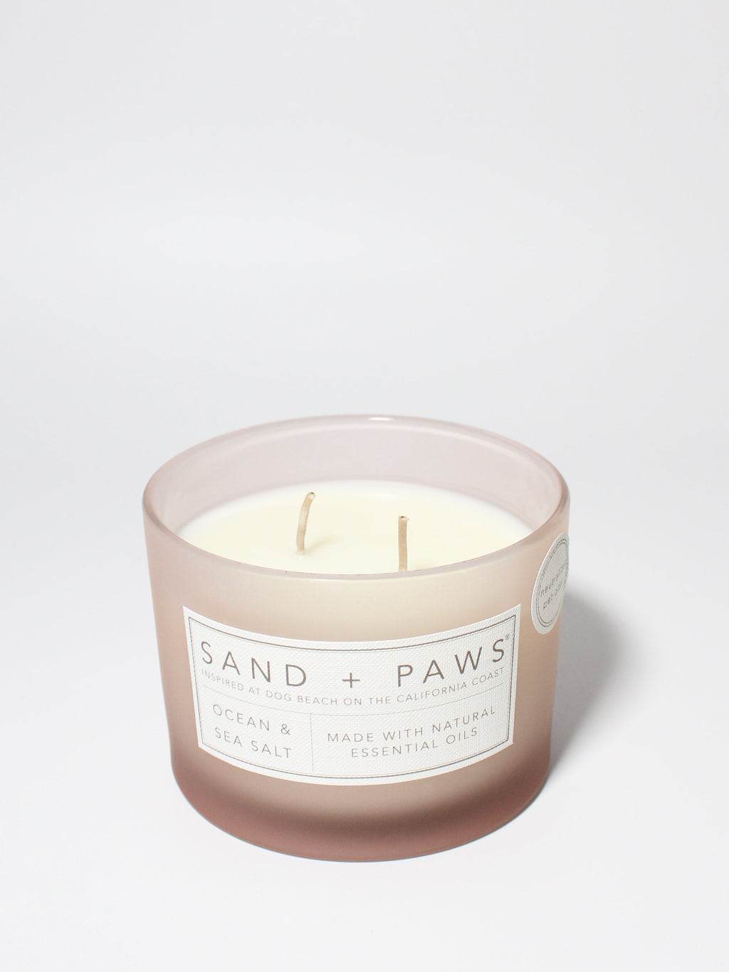 Sand + Paws Ocean & Sea Salt 12 oz scented candle - Signature Scent