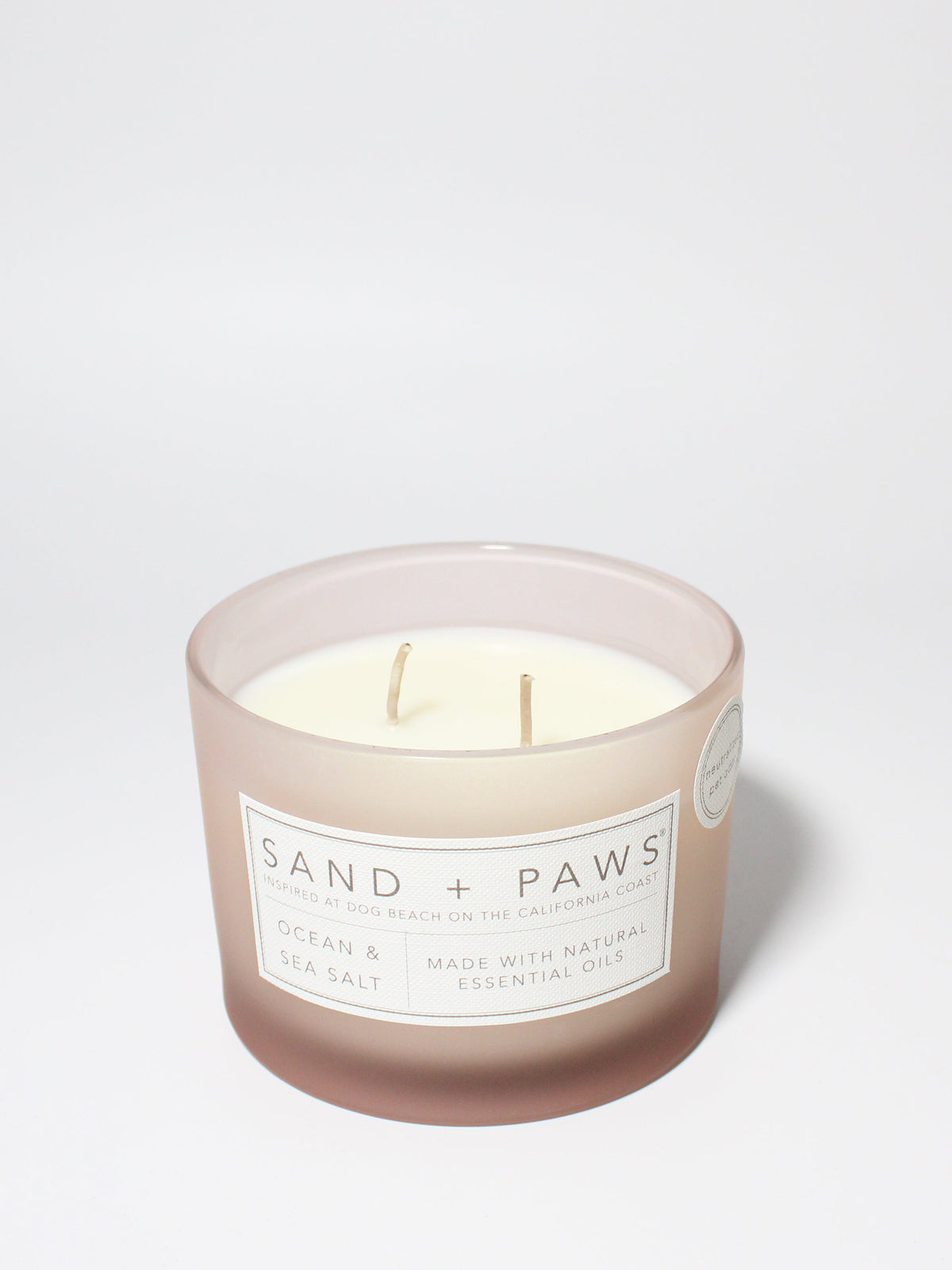 Sand + Paws Ocean & Sea Salt 12 oz scented candle - Signature Scent