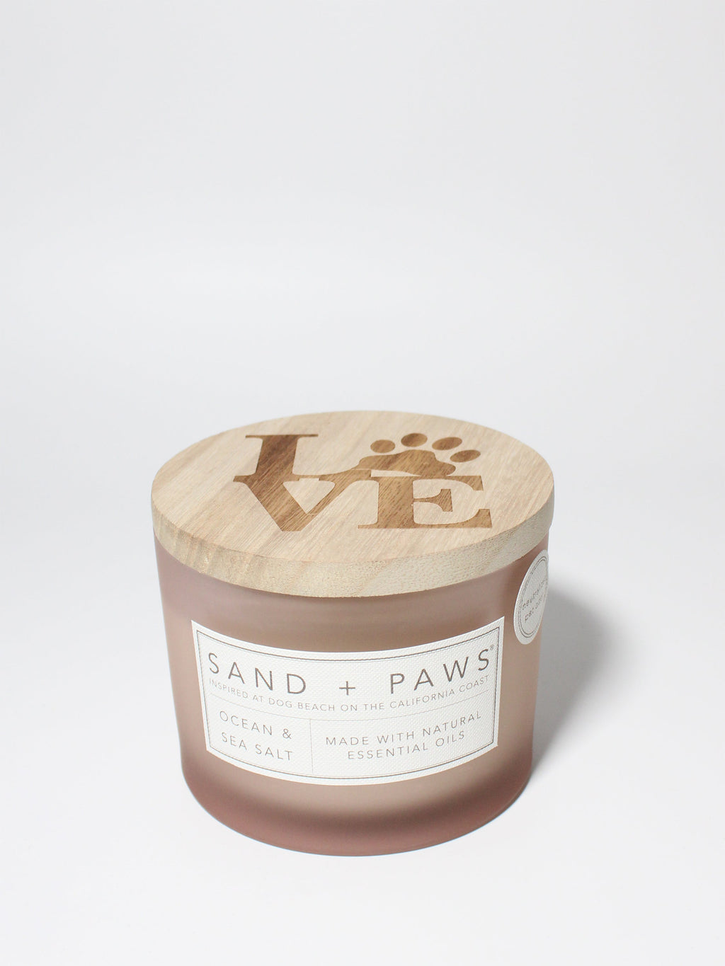 Sand + Paws Ocean & Sea Salt 12 oz scented candle - Signature Scent