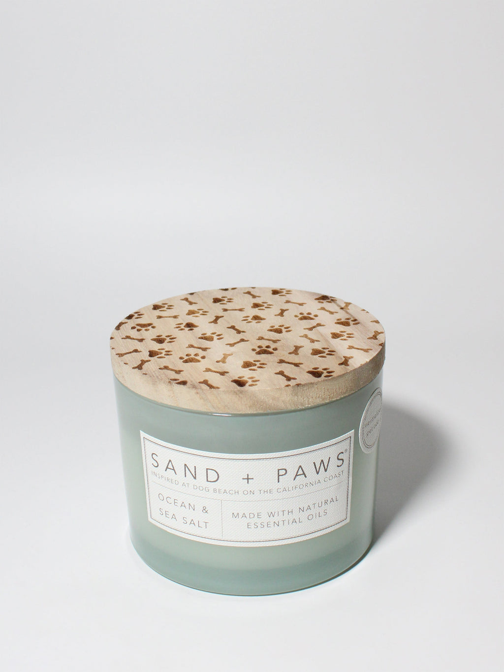 Sand + Paws Ocean & Sea Salt 12 oz scented candle - Signature Scent