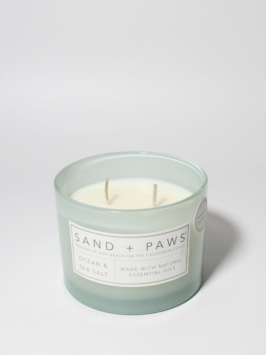 Sand + Paws Ocean & Sea Salt 12 oz scented candle - Signature Scent
