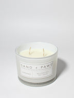 Sand + Paws Gardenia 12 oz scented candle - Signature Scent