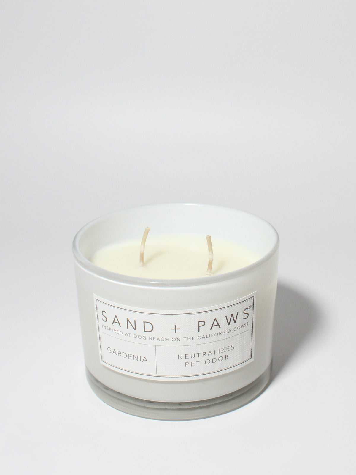Sand + Paws Gardenia 12 oz scented candle - Signature Scent