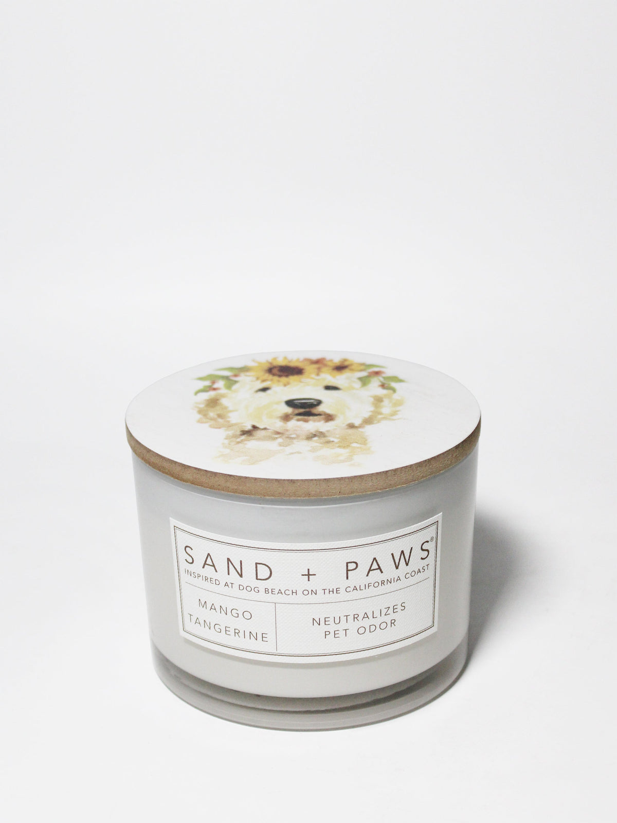 Sand + Paws Mango Tangerine 12 oz scented candle - Signature Scent