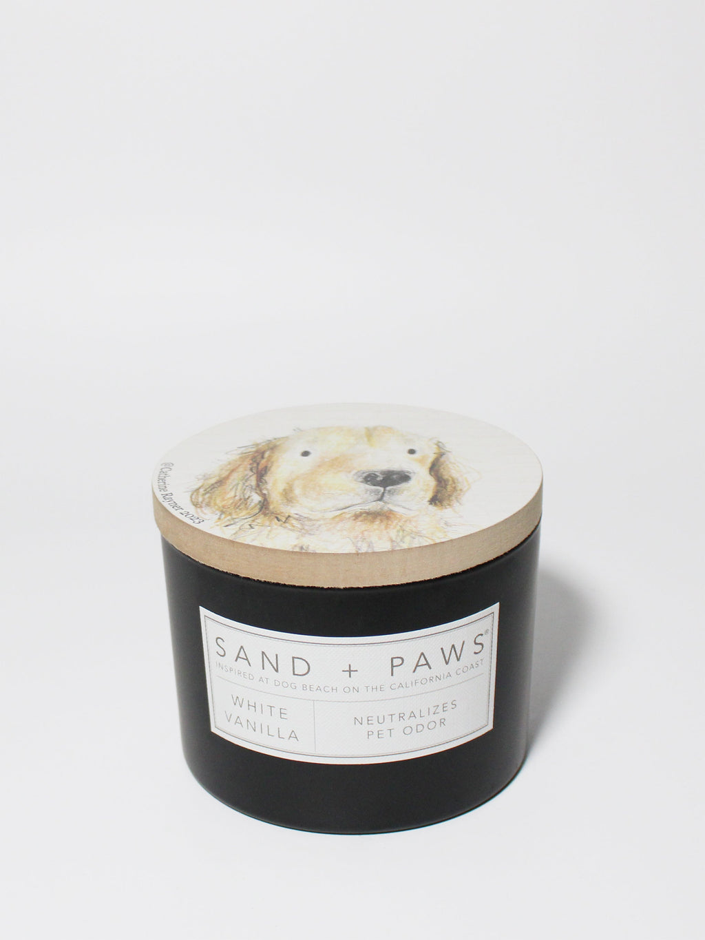 Sand + Paws White Vanilla 12 oz scented candle - Signature Scent