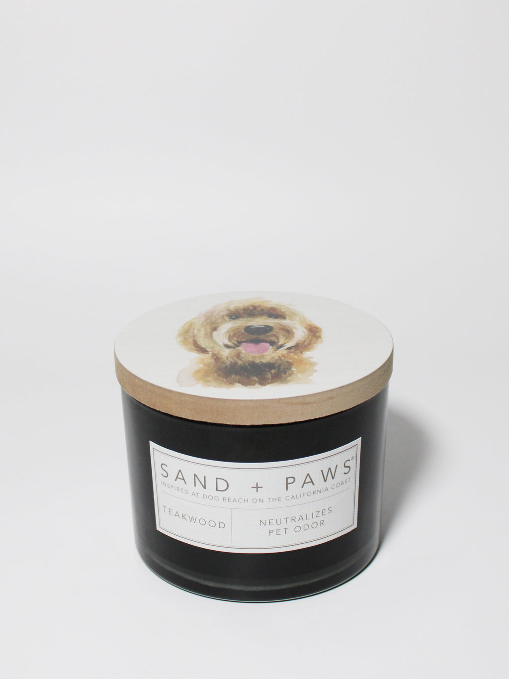 Sand + Paws Teakwood 12 oz scented candle - Signature Scent