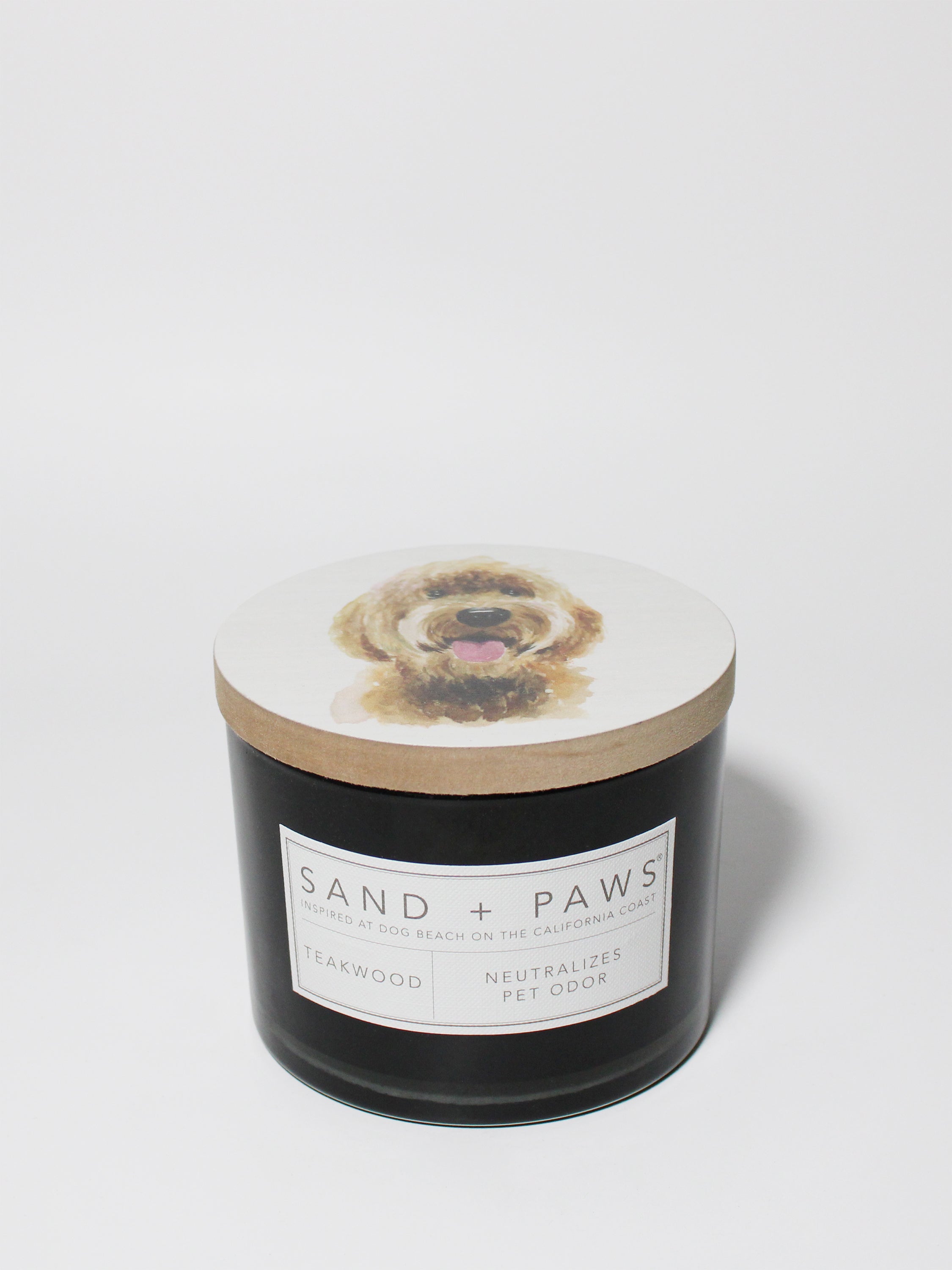 Sand + Paws Teakwood 12 oz scented candle - Signature Scent