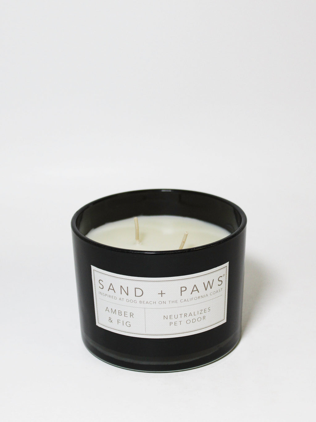 Sand + Paws Amber & Fig 12 oz scented candle - Signature Scent