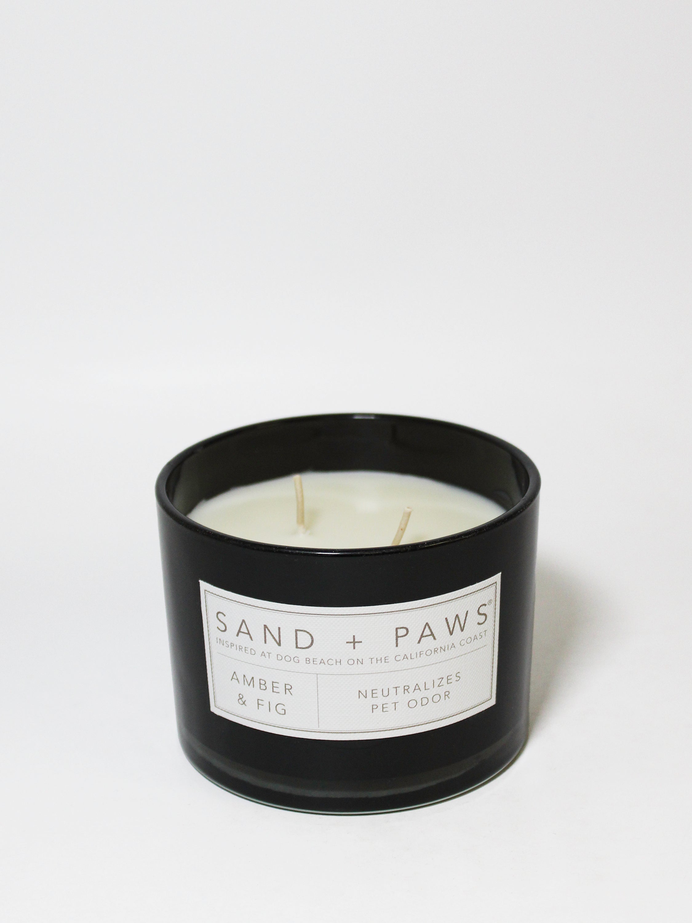Sand + Paws Amber & Fig 12 oz scented candle - Signature Scent