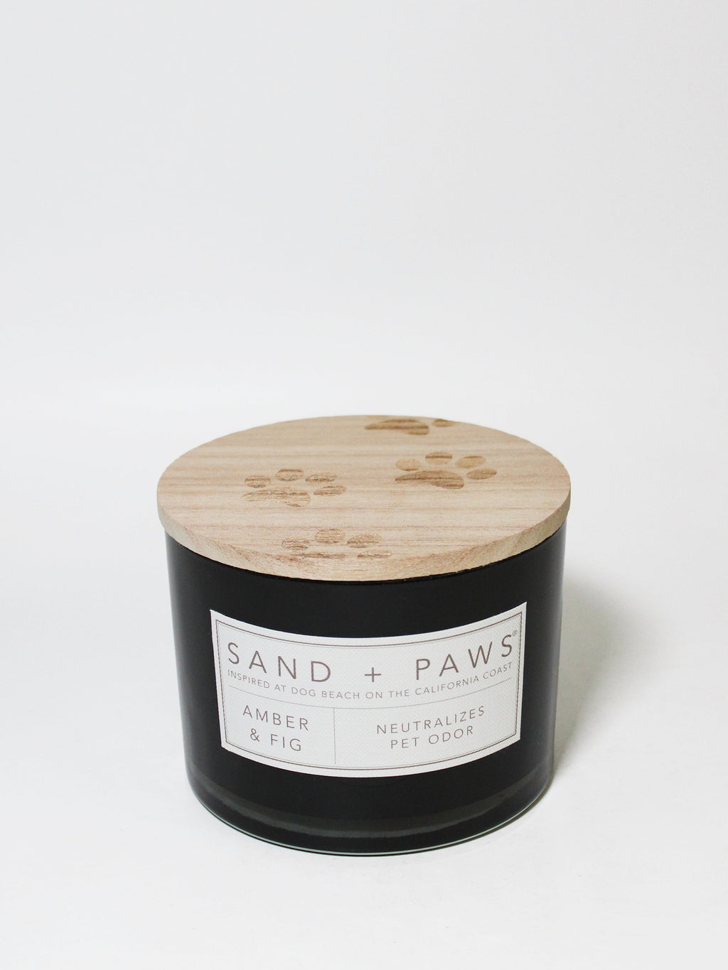 Sand + Paws Amber & Fig 12 oz scented candle - Signature Scent