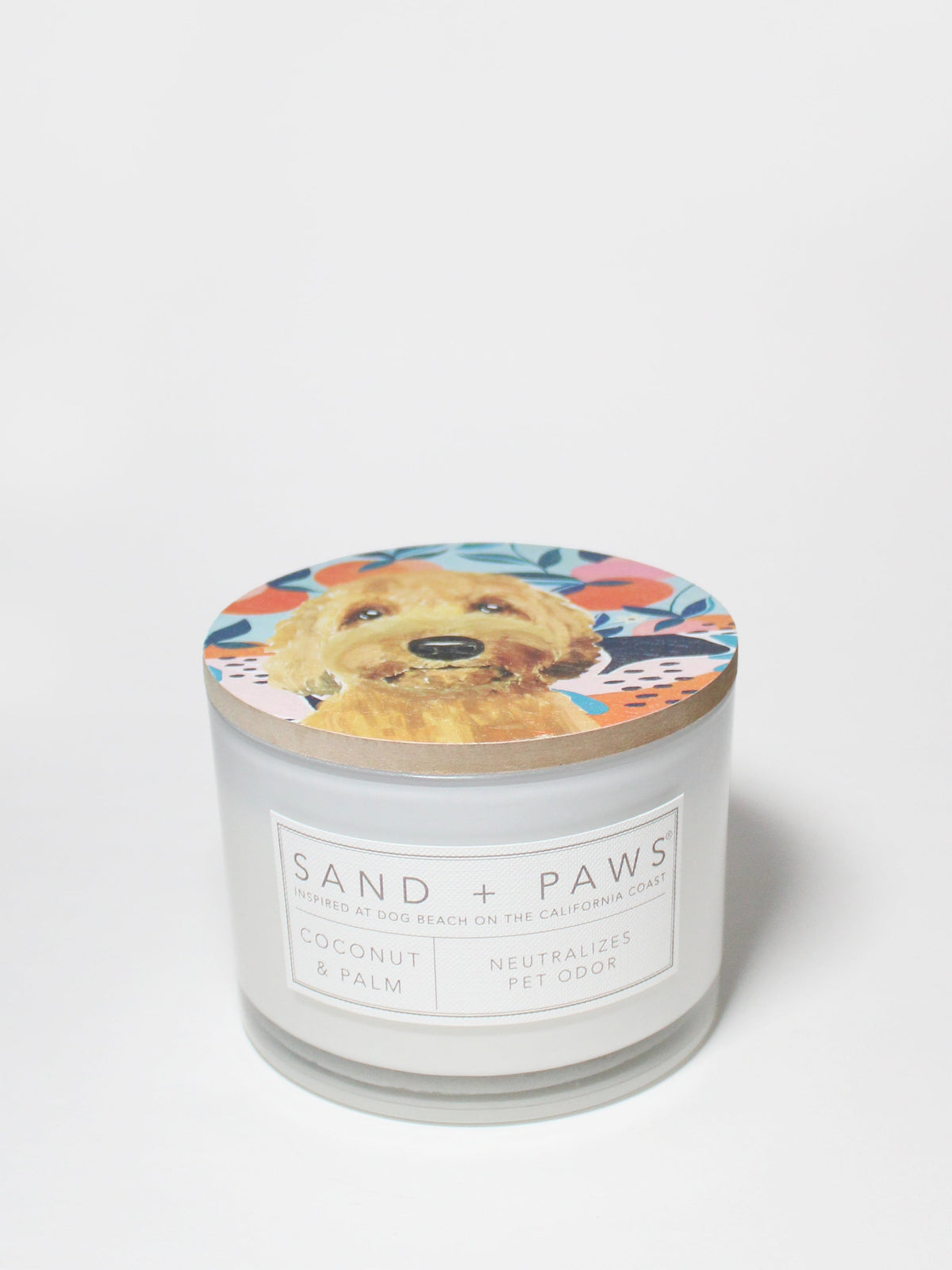 Sand + Paws Coconut & Palm 12 oz scented candle - Signature Scent