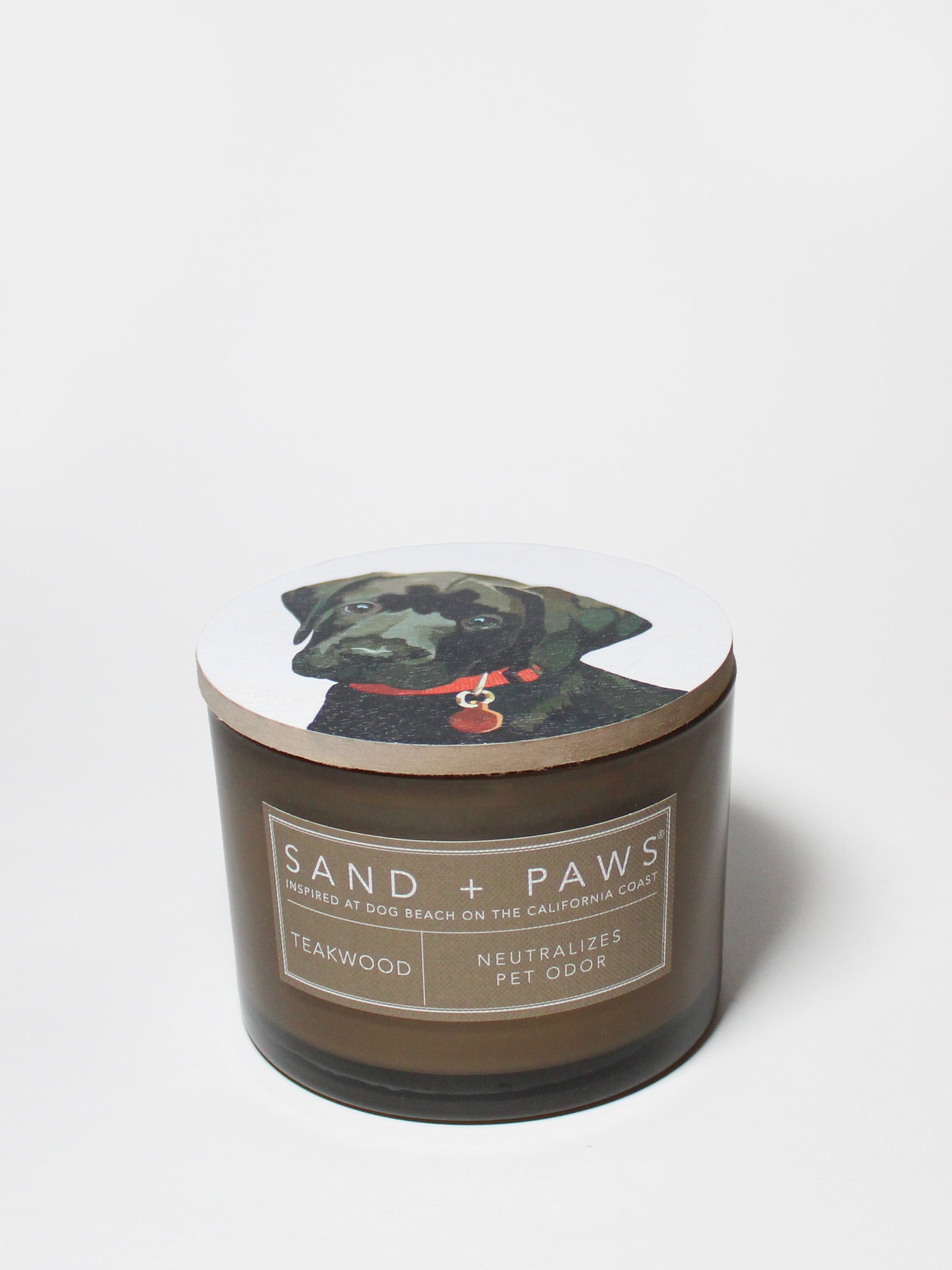Sand + Paws Teakwood 12 oz scented candle - Signature Scent