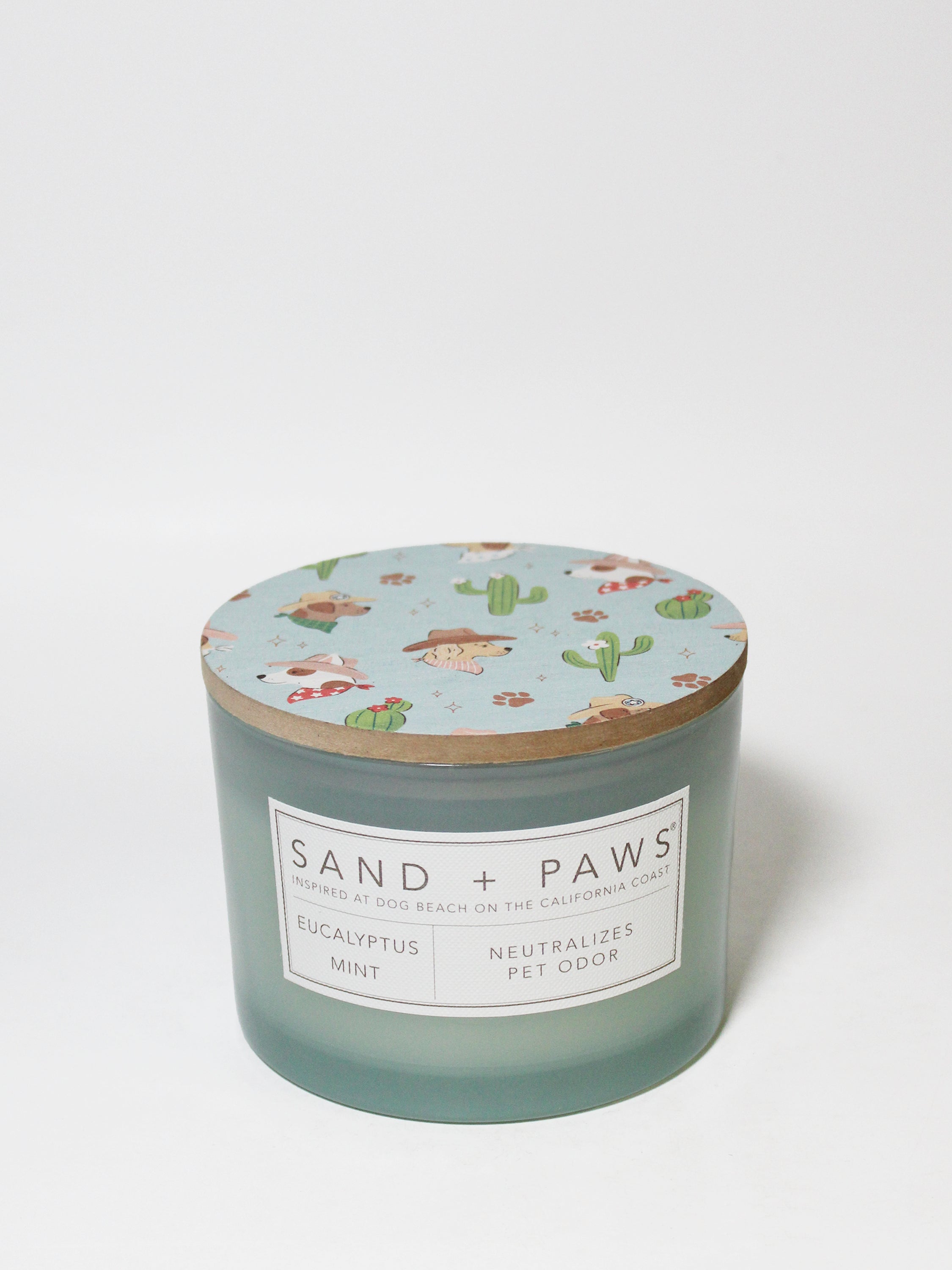 Sand + Paws Eucalyptus Mint 12 oz scented candle - Signature Scent