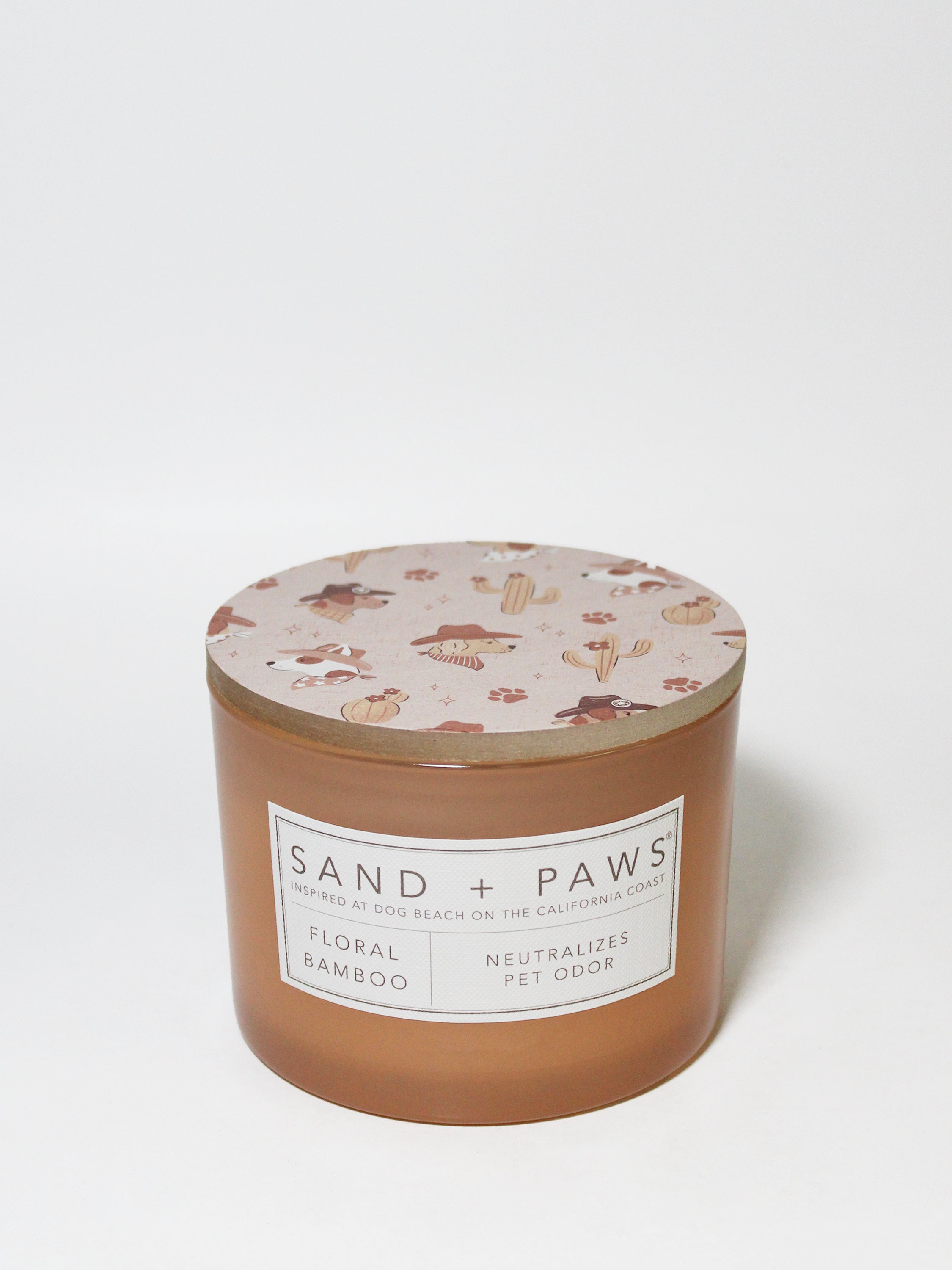 Sand + Paws Floral Bamboo 12 oz scented candle - Signature Scent
