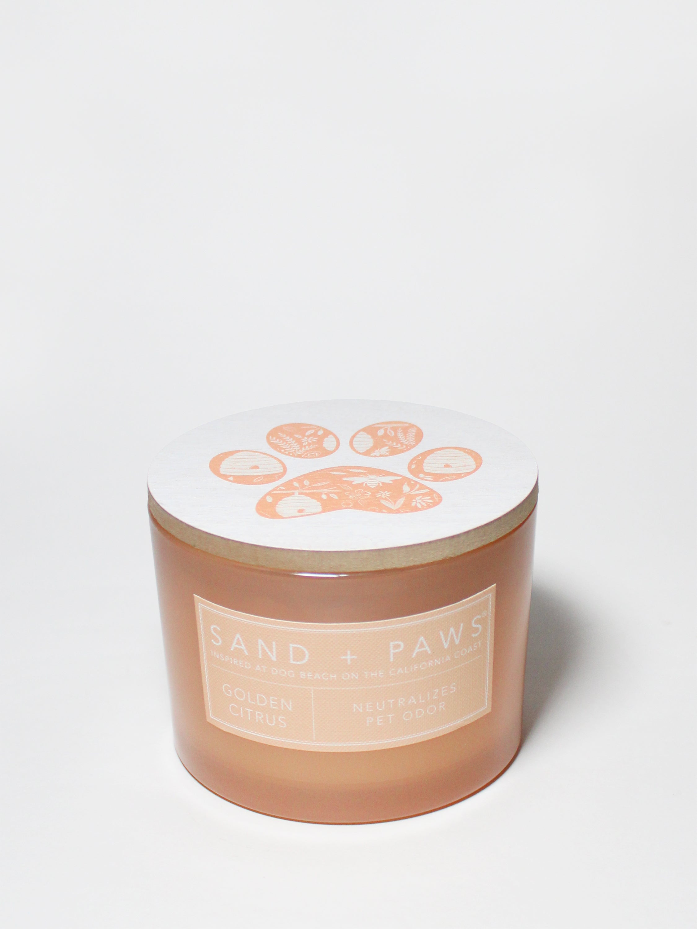 Sand + Paws Golden Citrus 12 oz scented candle - Signature Scent