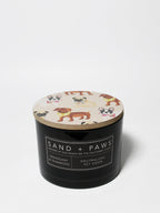 Sand + Paws Mahogany & Teakwood 12 oz scented candle - Signature Scent