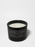 Sand + Paws Mahogany & Teakwood 12 oz scented candle - Signature Scent