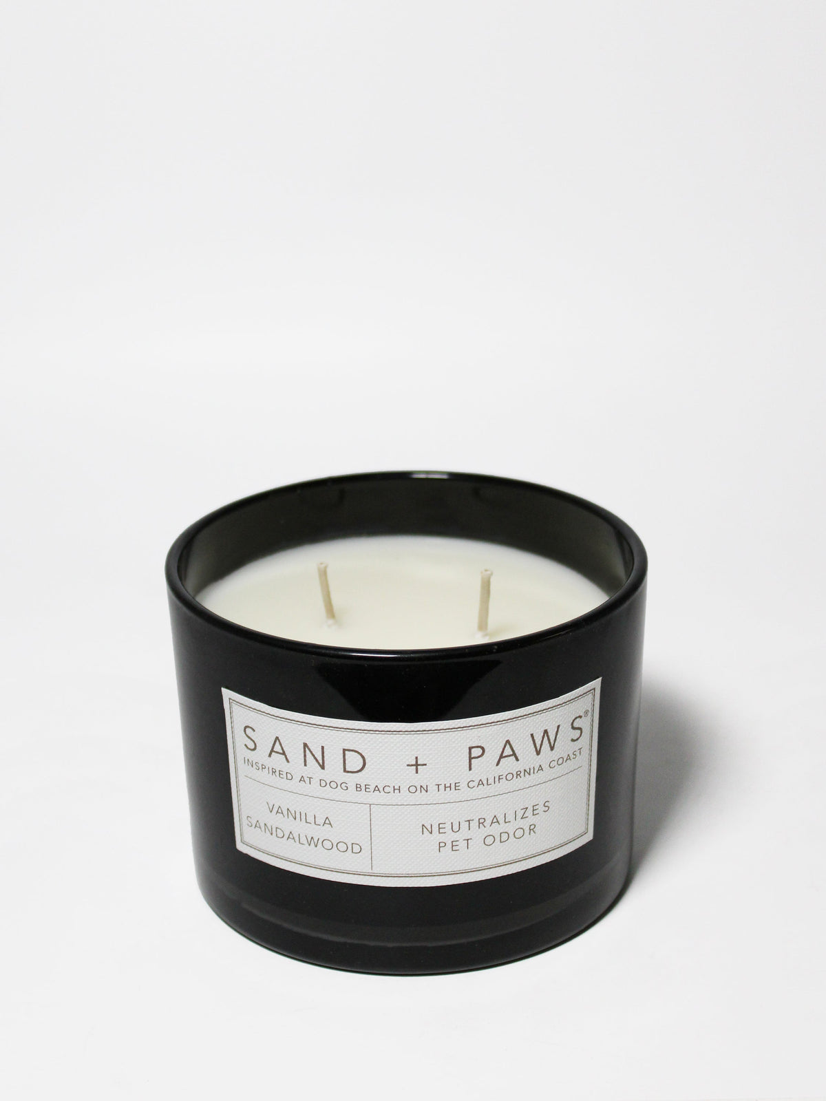 Sand + Paws Vanilla Sandalwood 12 oz scented candle - Signature Scent