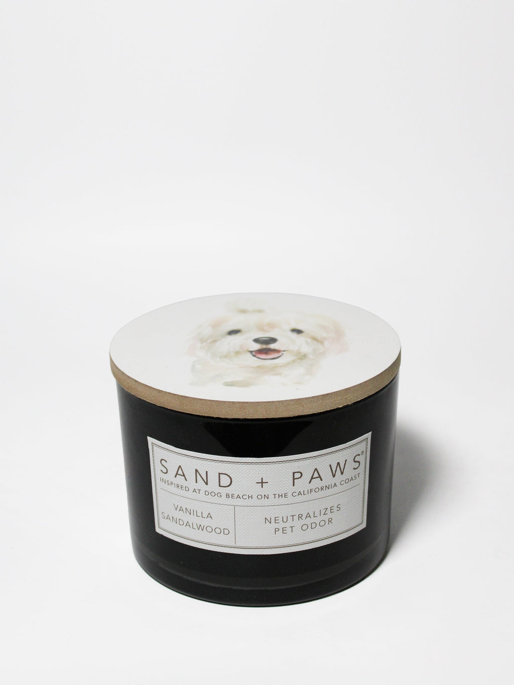 Sand + Paws Vanilla Sandalwood 12 oz scented candle - Signature Scent
