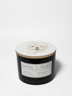 Sand + Paws Vanilla Sandalwood 12 oz scented candle - Signature Scent