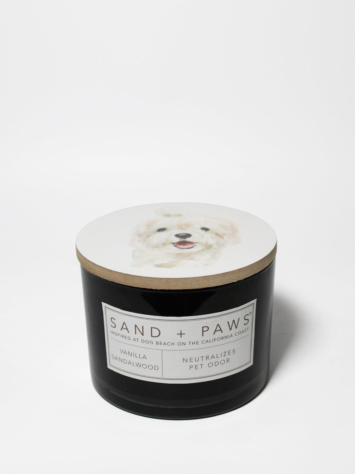 Sand + Paws Vanilla Sandalwood 12 oz scented candle - Signature Scent