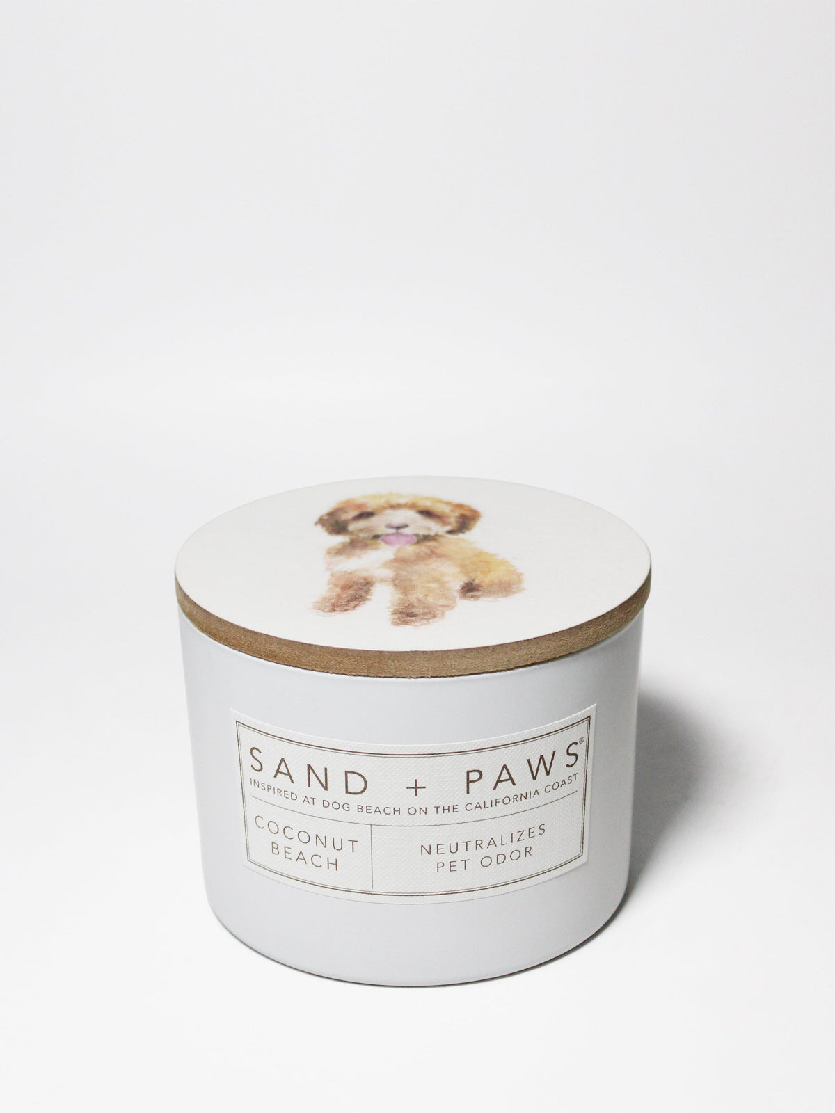 Sand + Paws Coconut Beach 12 oz scented candle - Signature Scent