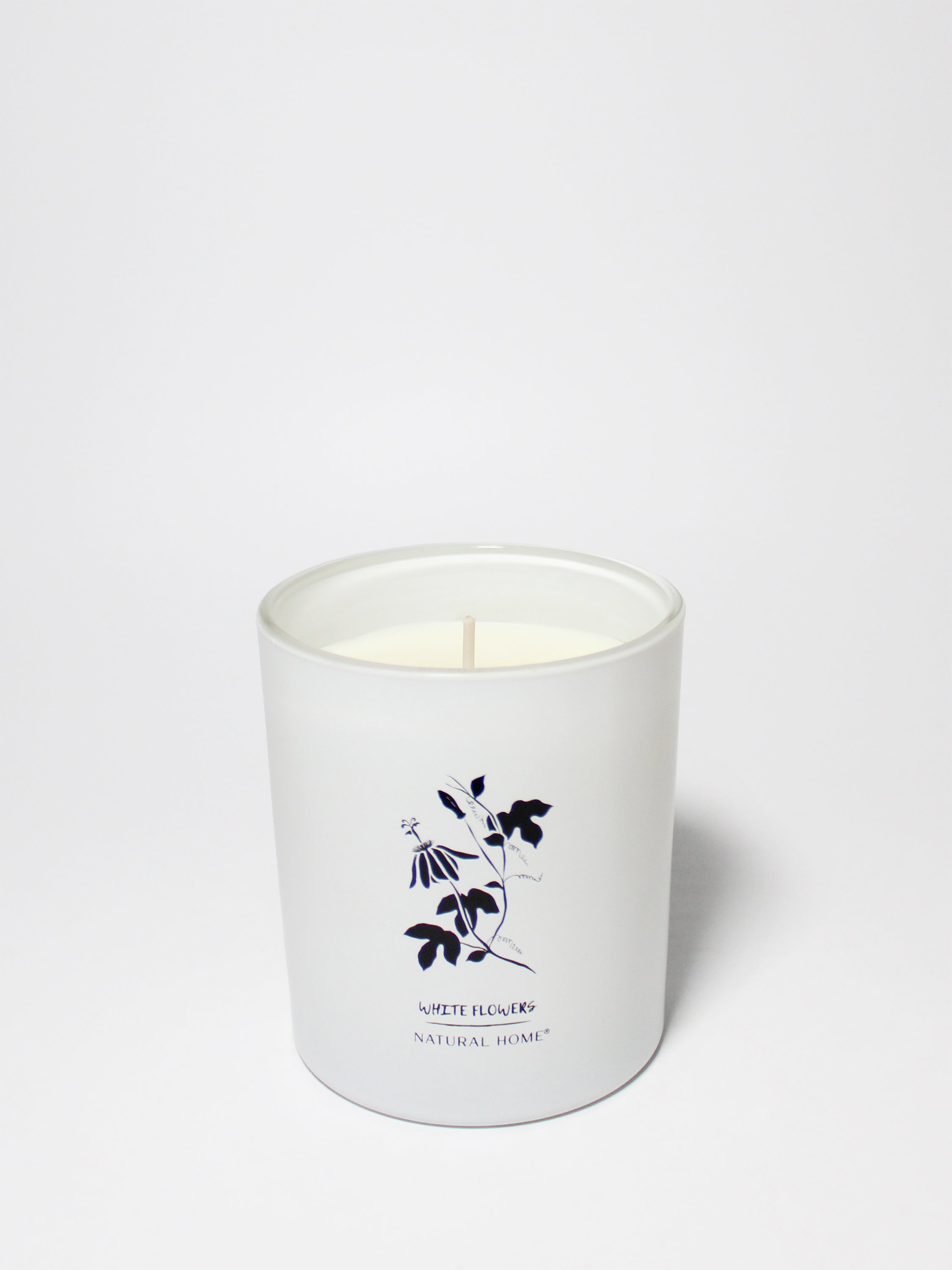 White Flowers Natural Home 11.5 oz scented candle - Signature Scent