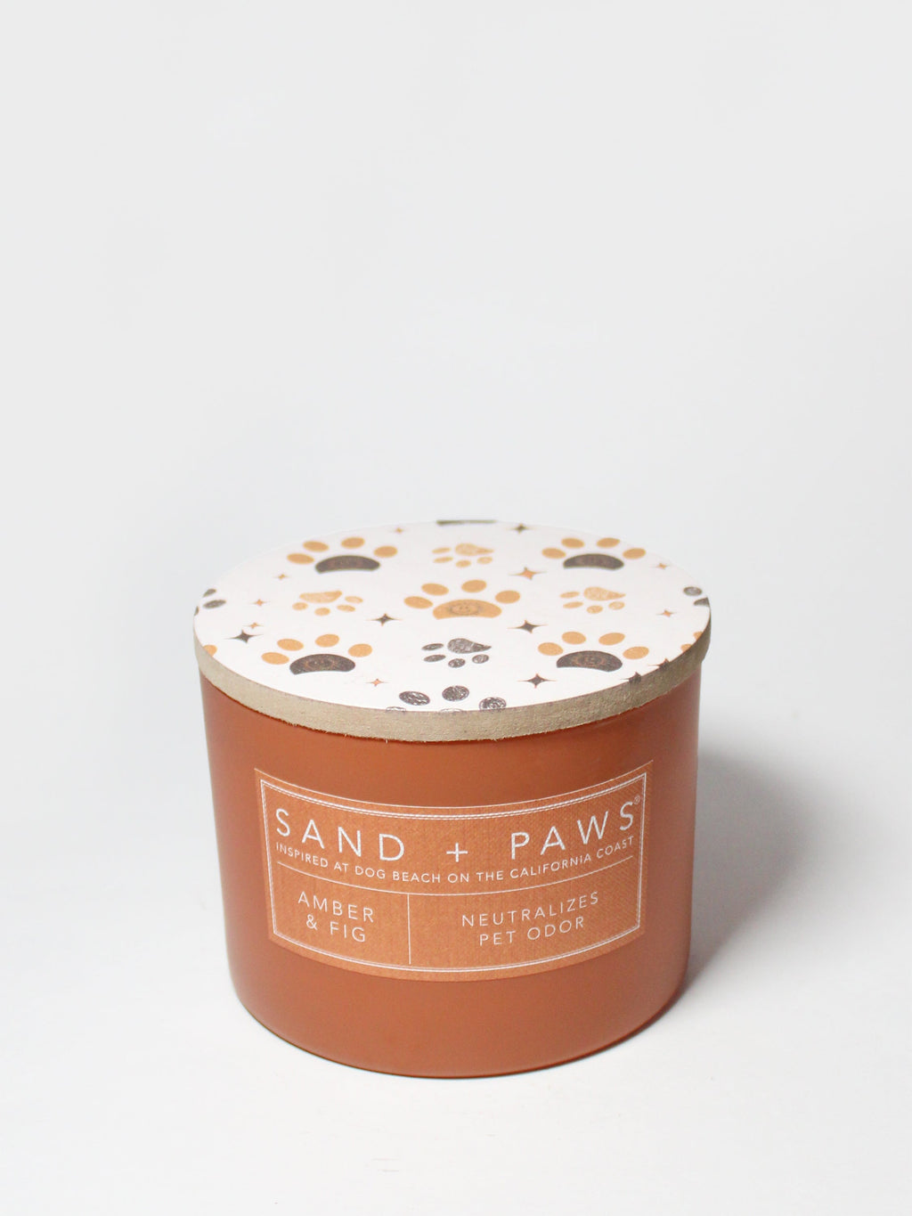Sand + Paws Amber & Fig 12 oz scented candle - Signature Scent