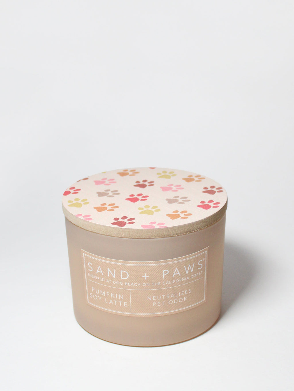 Sand + Paws Pumpkin Soy Latte 12 oz scented candle - Scented Candle