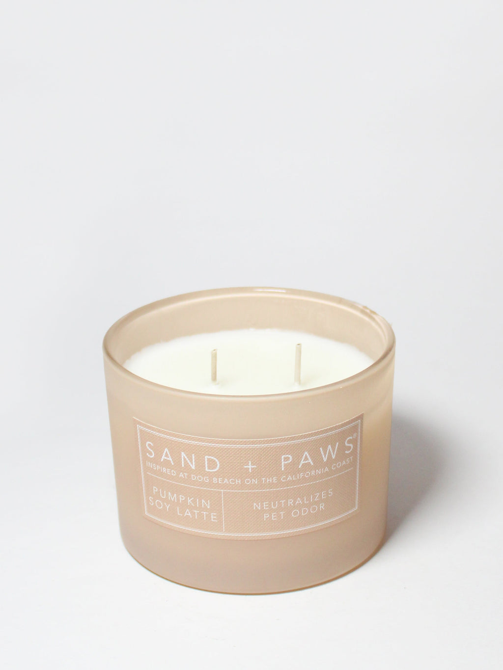 Sand + Paws Pumpkin Soy Latte 12 oz scented candle - Scented Candle
