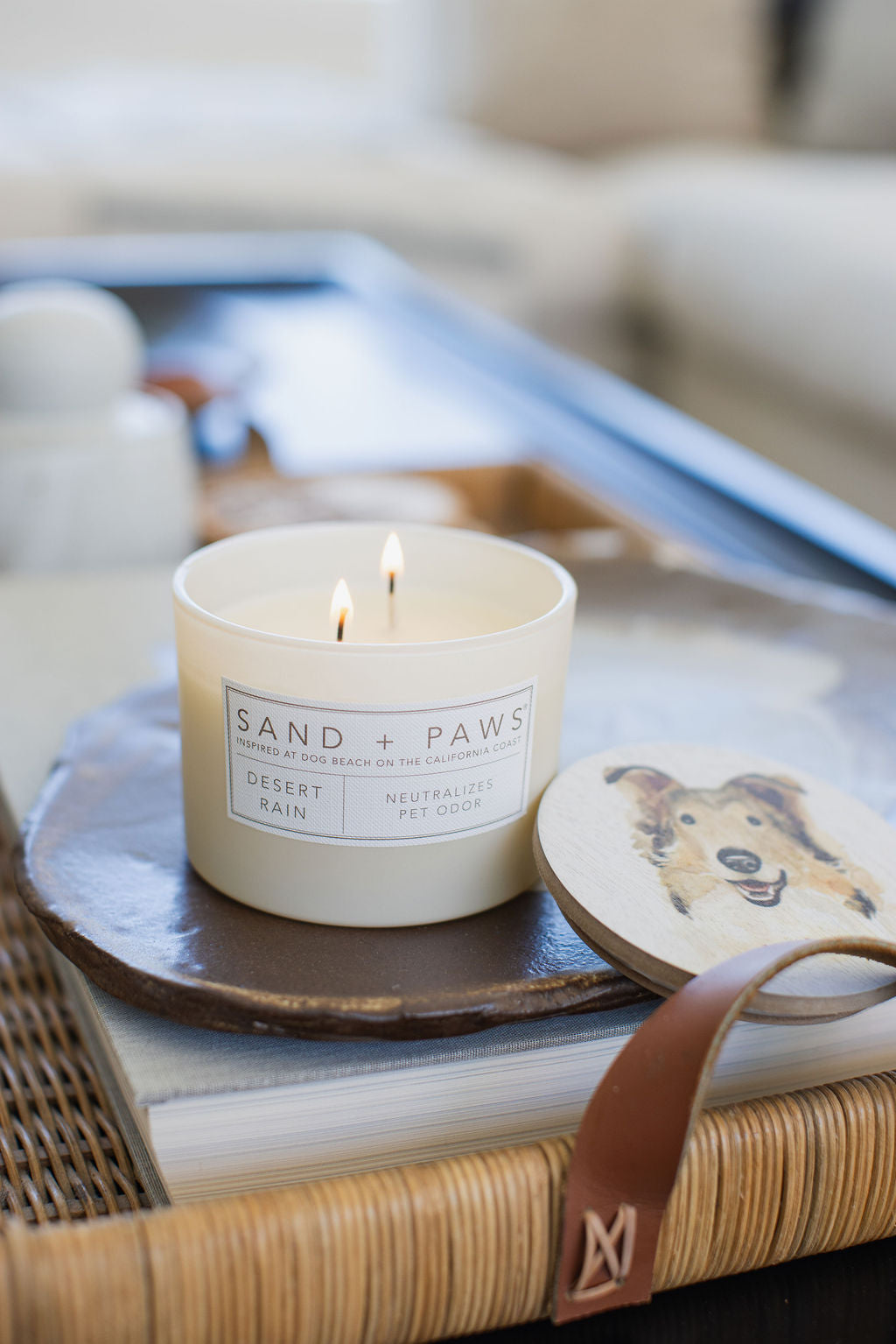 Sand + Paws Desert Rain 12 oz scented candle - Signature Scent