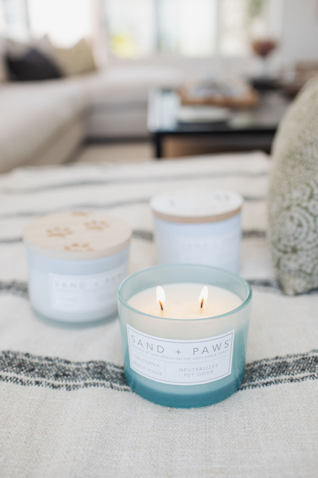 Sand + Paws California Beach House 12 oz scented candle - Signature Scent