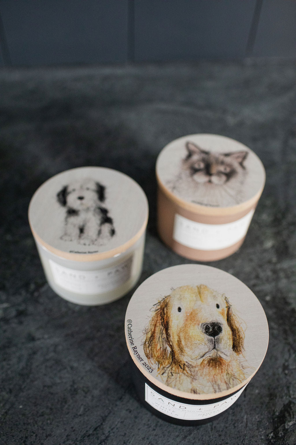 Sand + Paws White Vanilla 12 oz scented candle - Signature Scent