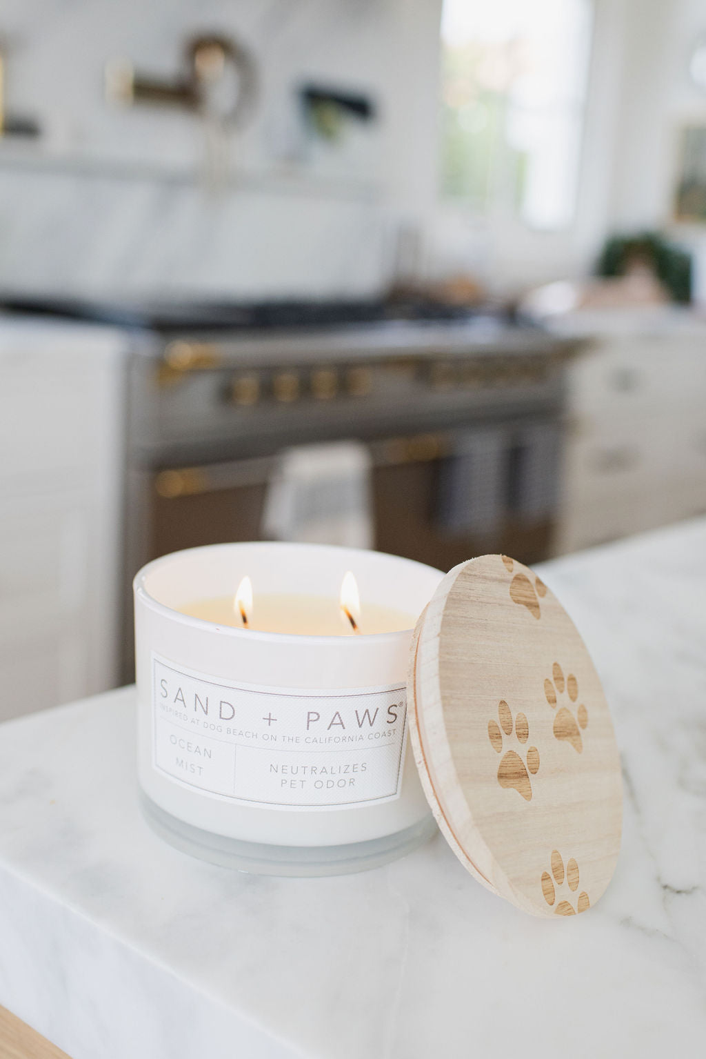 Sand + Paws Ocean Mist 12 oz scented candle - Signature Scent