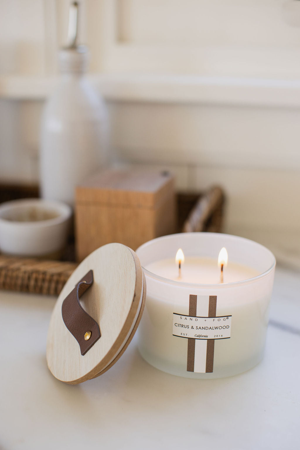 Citrus & Sandalwood 12 oz scented candle - Scented Candle