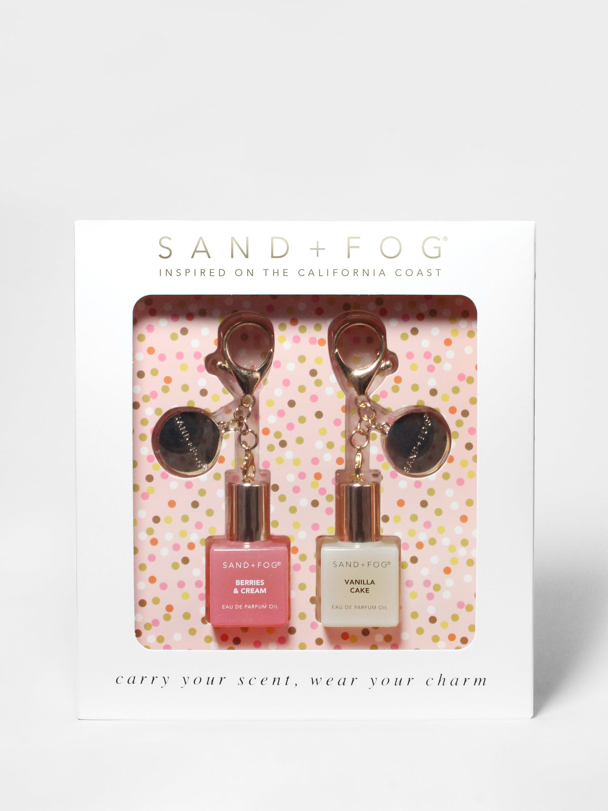 Bag Charm Perfume Oil Rollerball Set - Berries & Cream + Vanilla Cake - Signature Scent