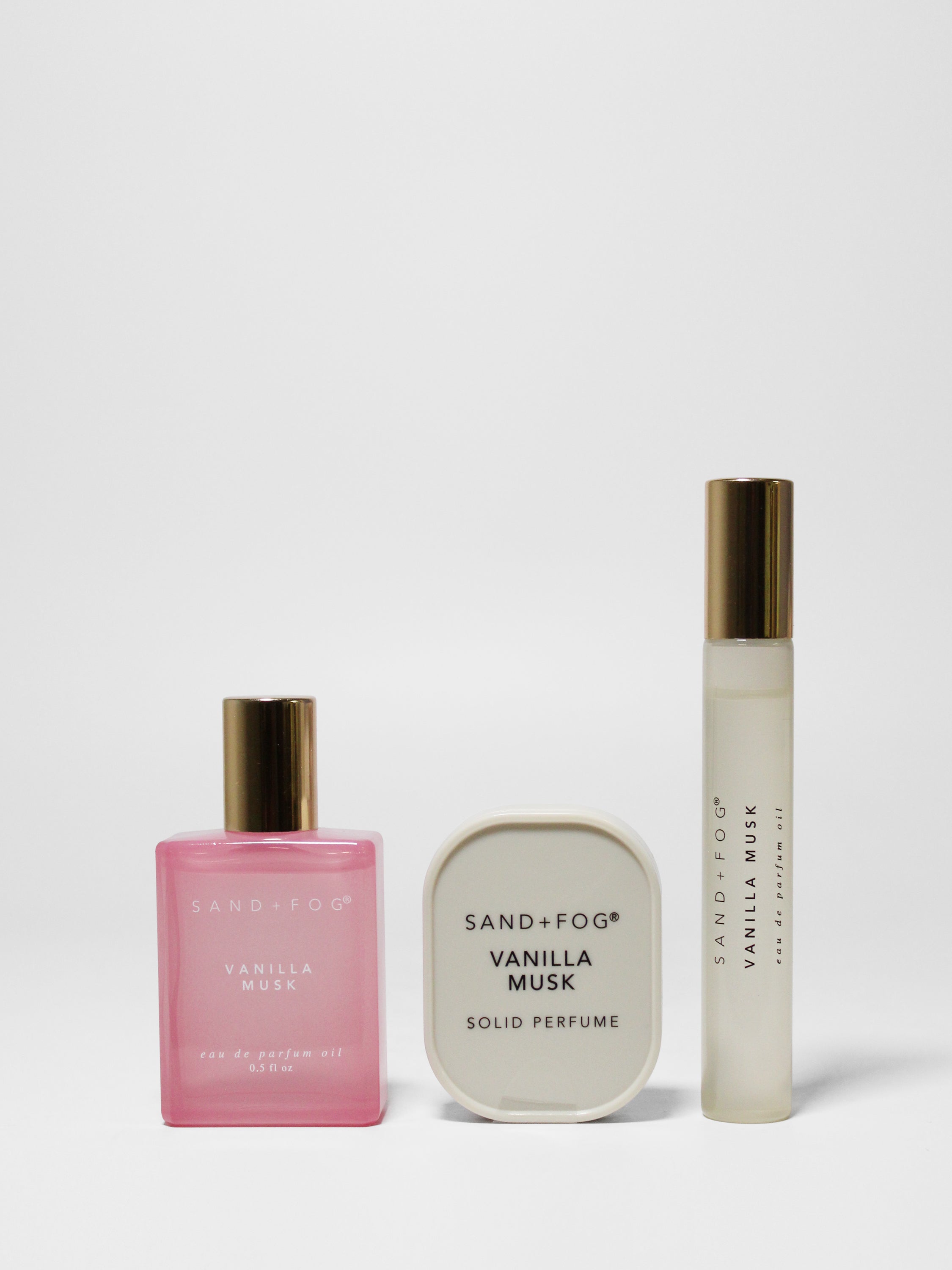 Perfume Oil Rollerballs and Solid Perfume Set - Vanilla Musk - Signature Scent