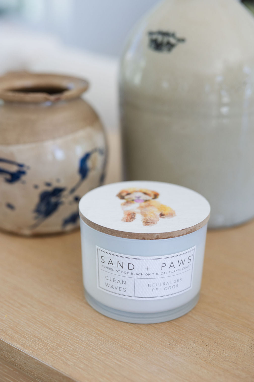 Sand + Paws Clean Waves 12 oz scented candle - Signature Scent