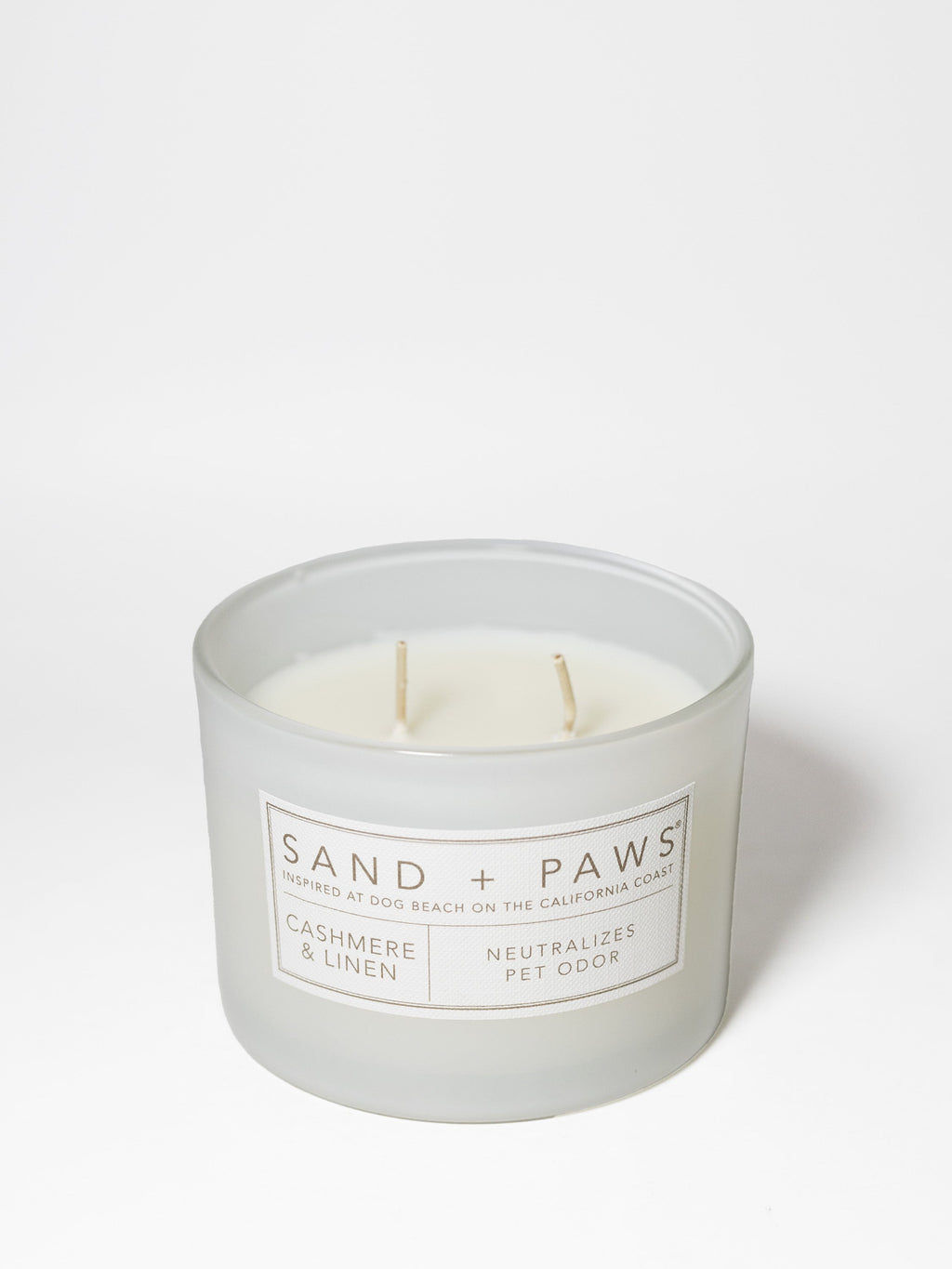 Sand + Paws Cashmere & Linen 12 oz scented candle - Signature Scent
