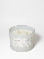 Sand + Paws Cashmere & Linen 12 oz scented candle - Signature Scent
