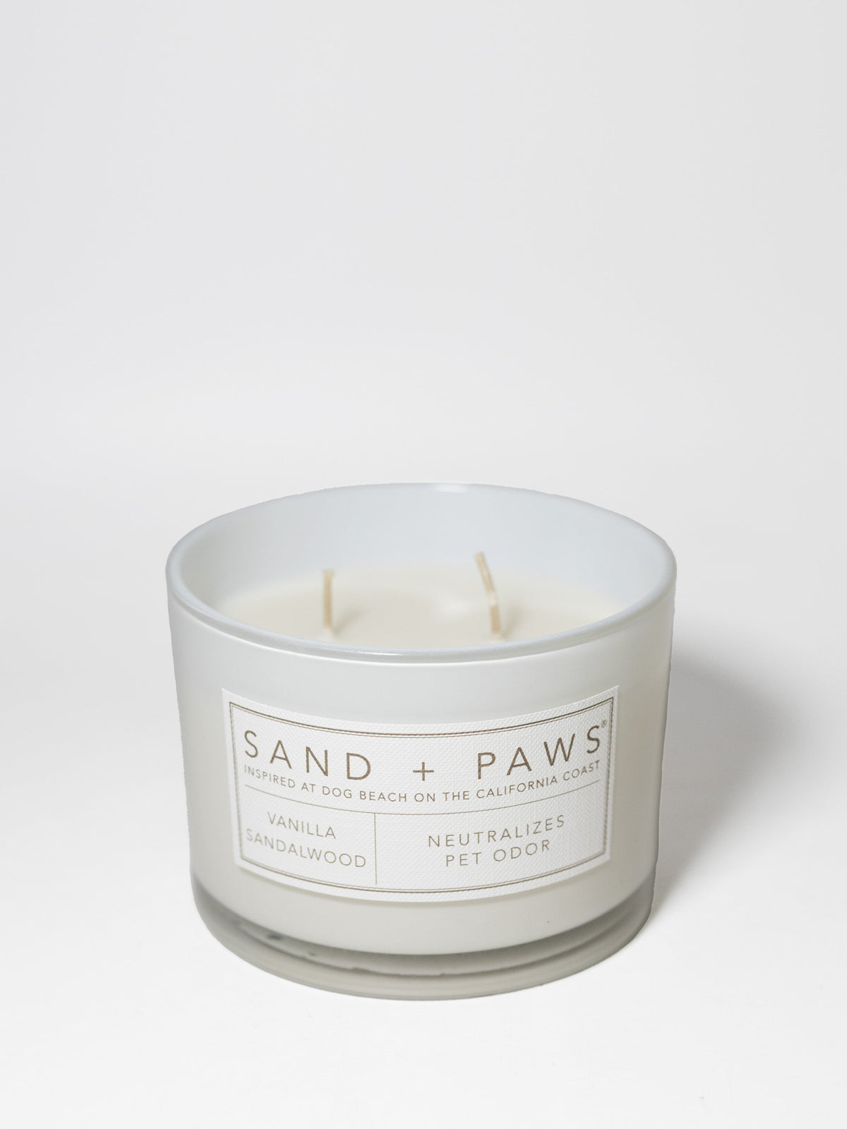 Sand + Paws Vanilla Sandalwood 12 oz scented candle - Signature Scent