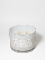 Sand + Paws Vanilla & Amber 12 oz scented candle - Signature Scent