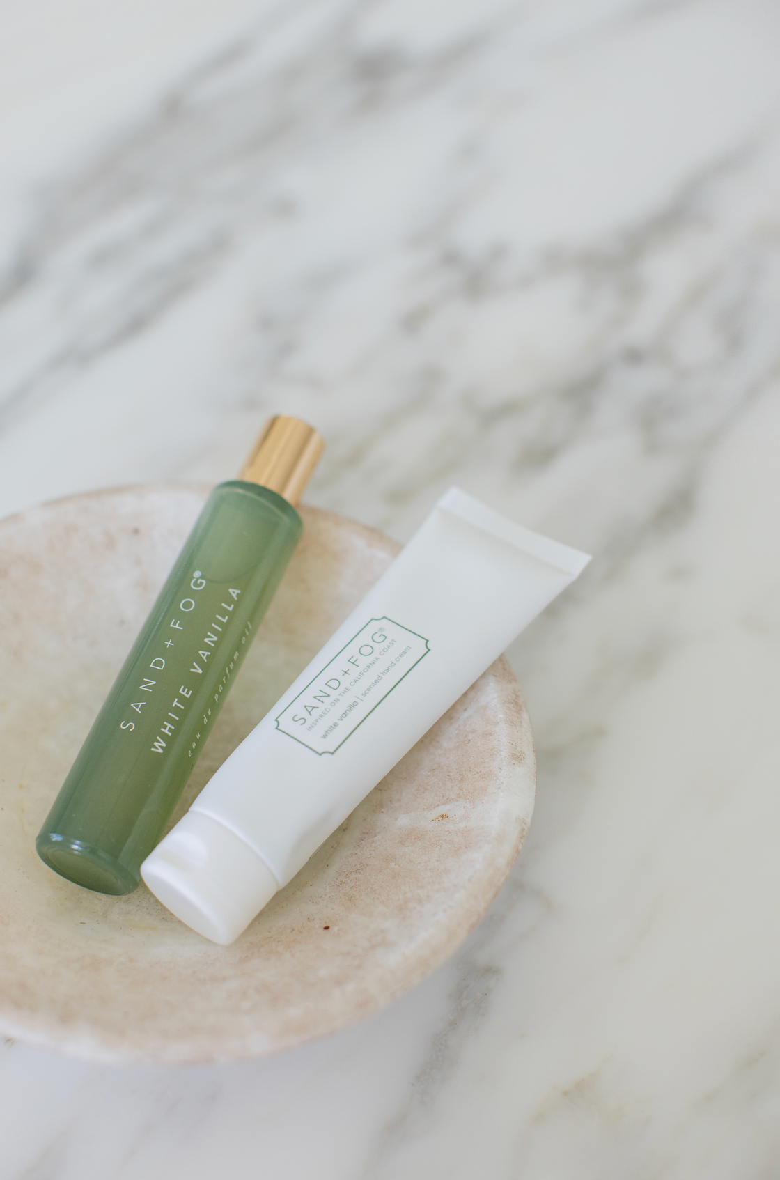 Hand Cream and Perfume Oil Rollerball Set - White Vanilla - Signature Scent