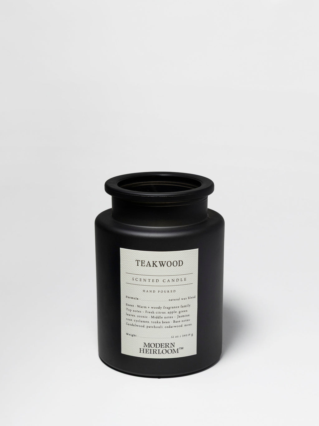 Teakwood 12 oz scented candle - Scented Candle