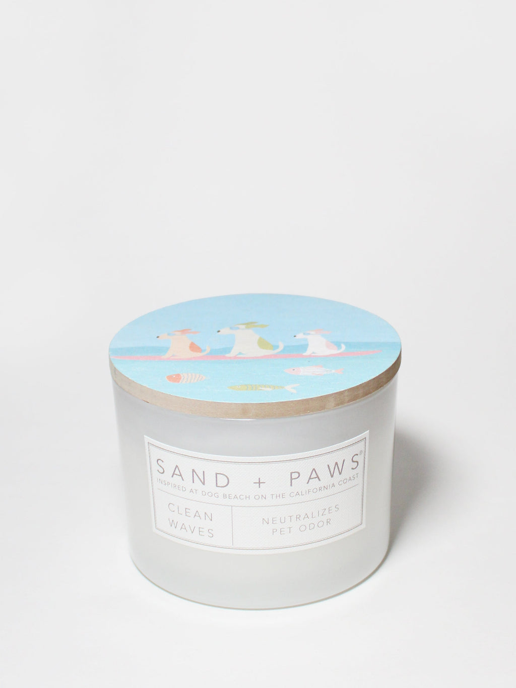 Sand + Paws Clean Waves 12 oz scented candle - Signature Scent