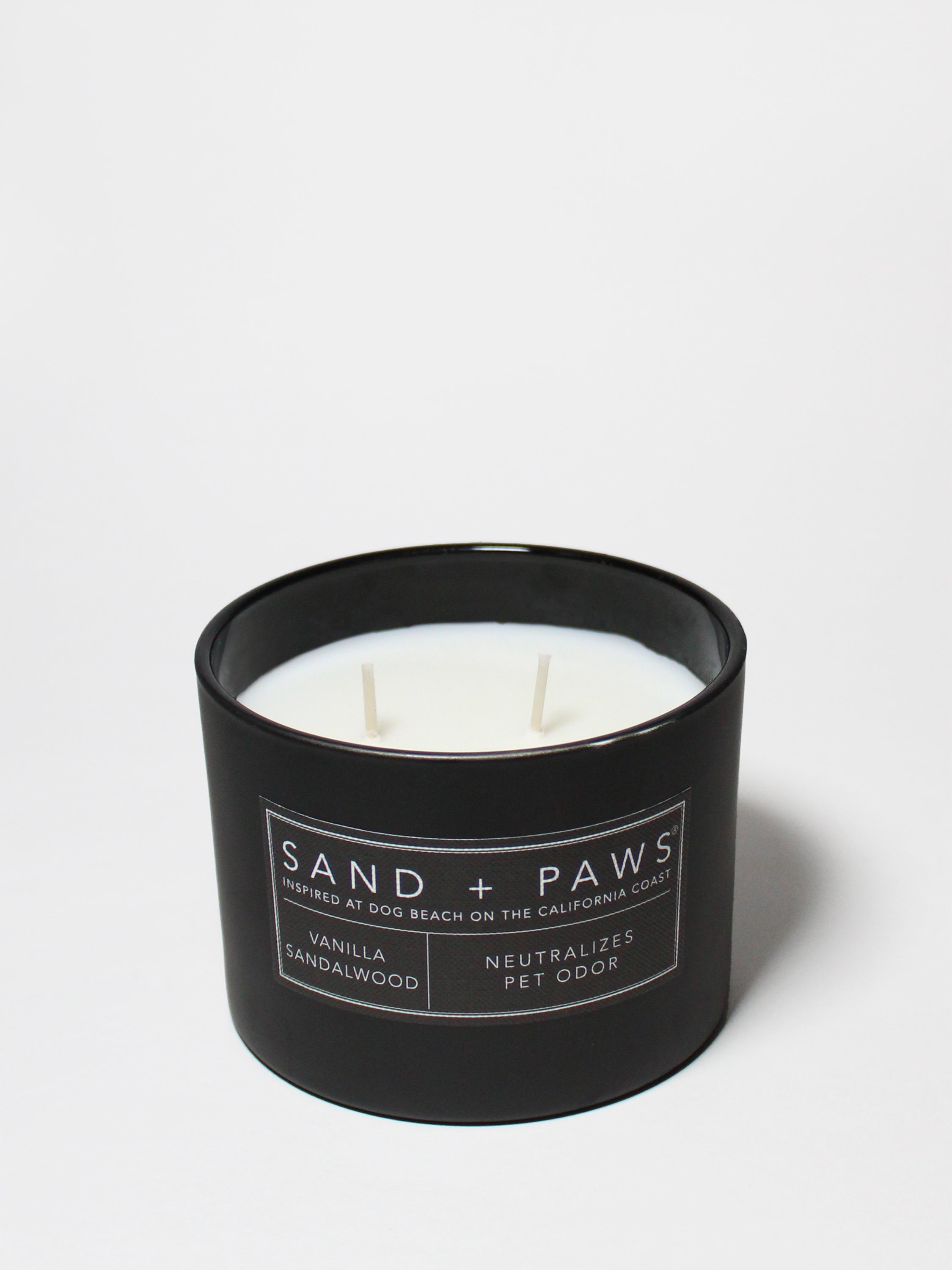 Sand + Paws Vanilla Sandalwood 12 oz scented candle - Signature Scent